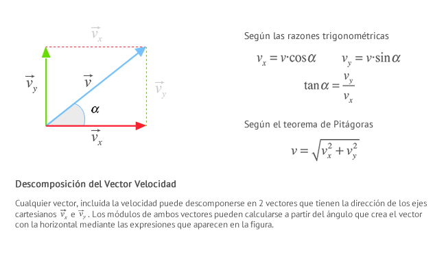 Descomposición del Vector Velocidad